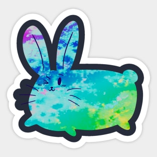 Rainbow Watercolor Bunny Sticker